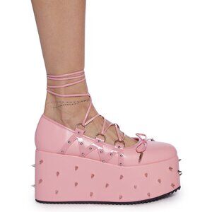 Koi Pink Punk Spiked Platforms
